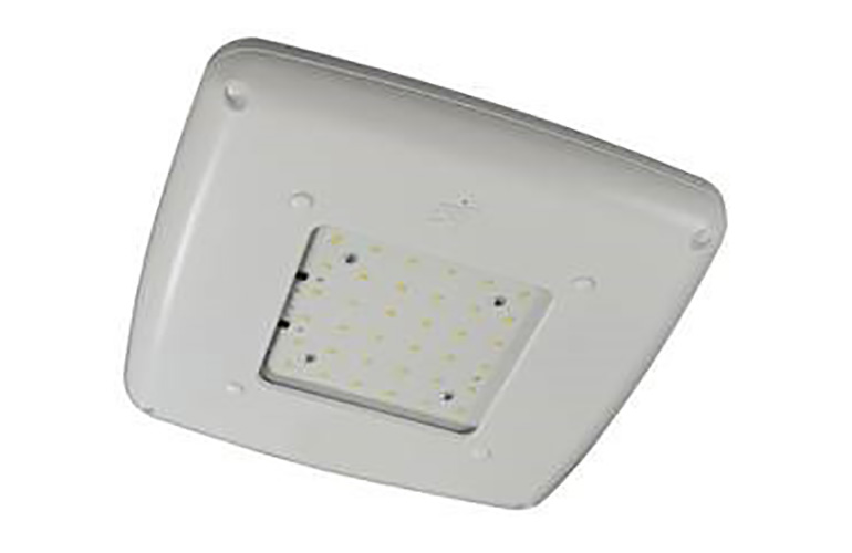 LSI Industries’ LED light fixture for gasoline canopy applications