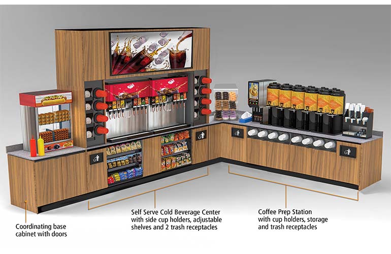 Store Equipment Gold Award MOCO Beverage Stations by Modern Store